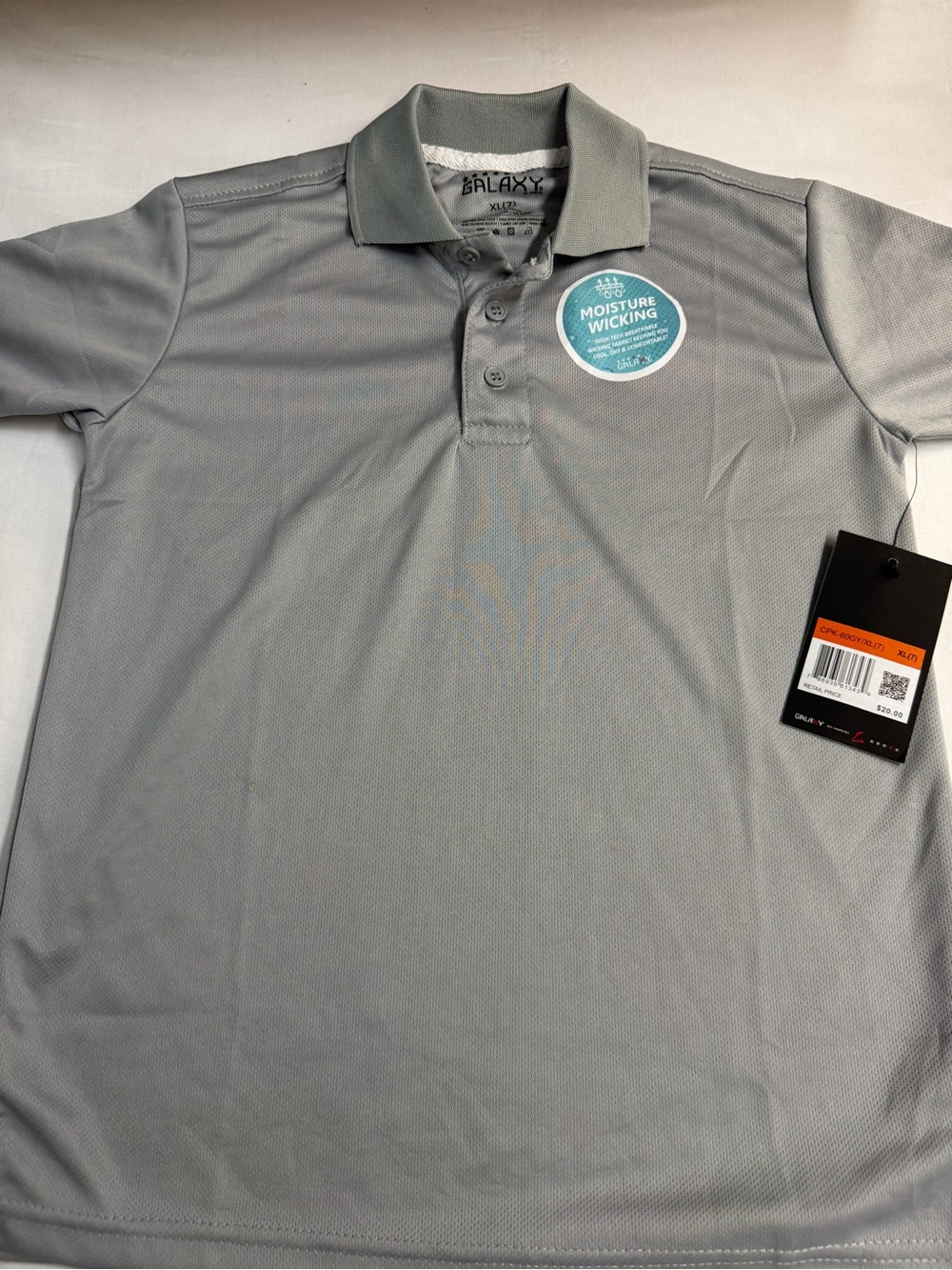 Galaxy By Harvic Men’s Polo Shirt - Light Gray